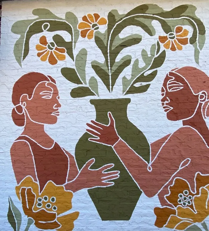 Mural On Wall Outside