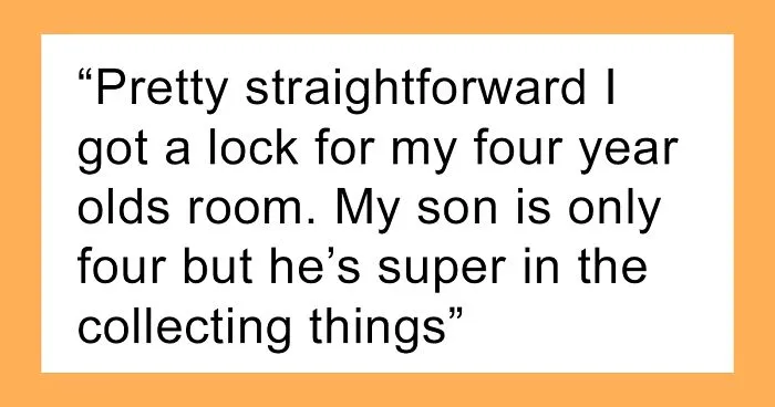 Mom Puts A Lock On Her 4-Y.O. Son's Door To Not Let Her Friends' And Relatives' Kids Destroy His Favorite Toys