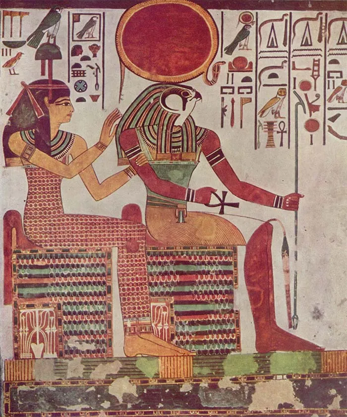 Painting of Ra on a wall 