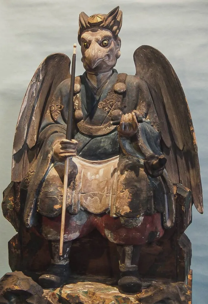 Statue of Tengu in a museum 
