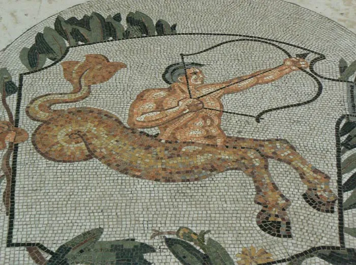 Small titles of Ichthyocentaurs on the ground 