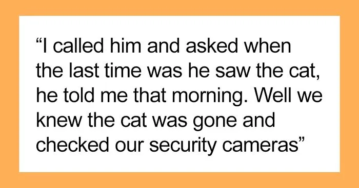 16 Y.O. Loses His Neighbor's Cat That He Was Supposed To Pet Sit, His Mom Is Upset About The Neighbors Refusing To Pay For His Work