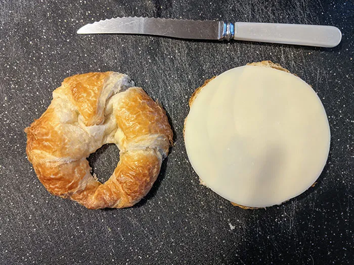 Was Making A Sandwich And Found This Perfect Cheese-To-Bread Ratio