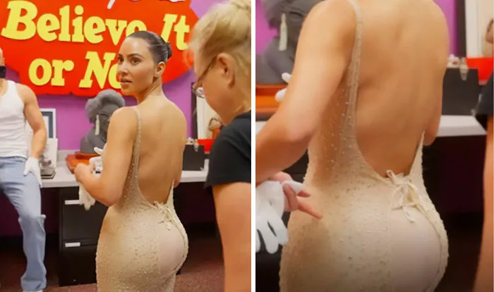 Kim Kardashian With Marilyn Monroe's Dress