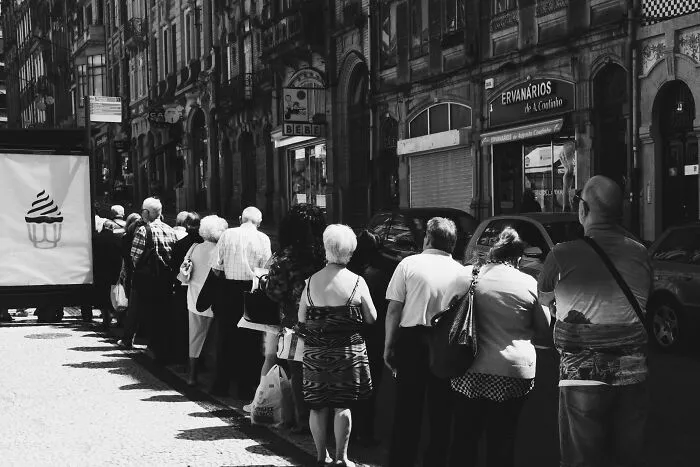 People Standing In Line 
