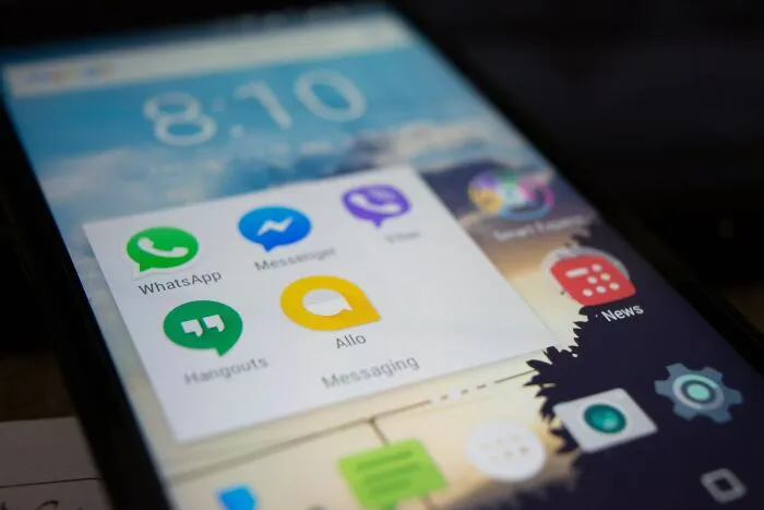 Mobile Phone With Communication Apps 