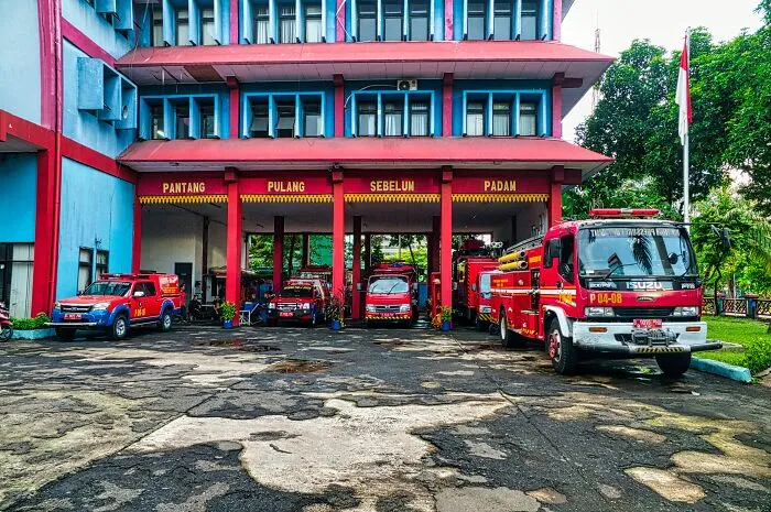 Firetrucks Stationed In Garage 