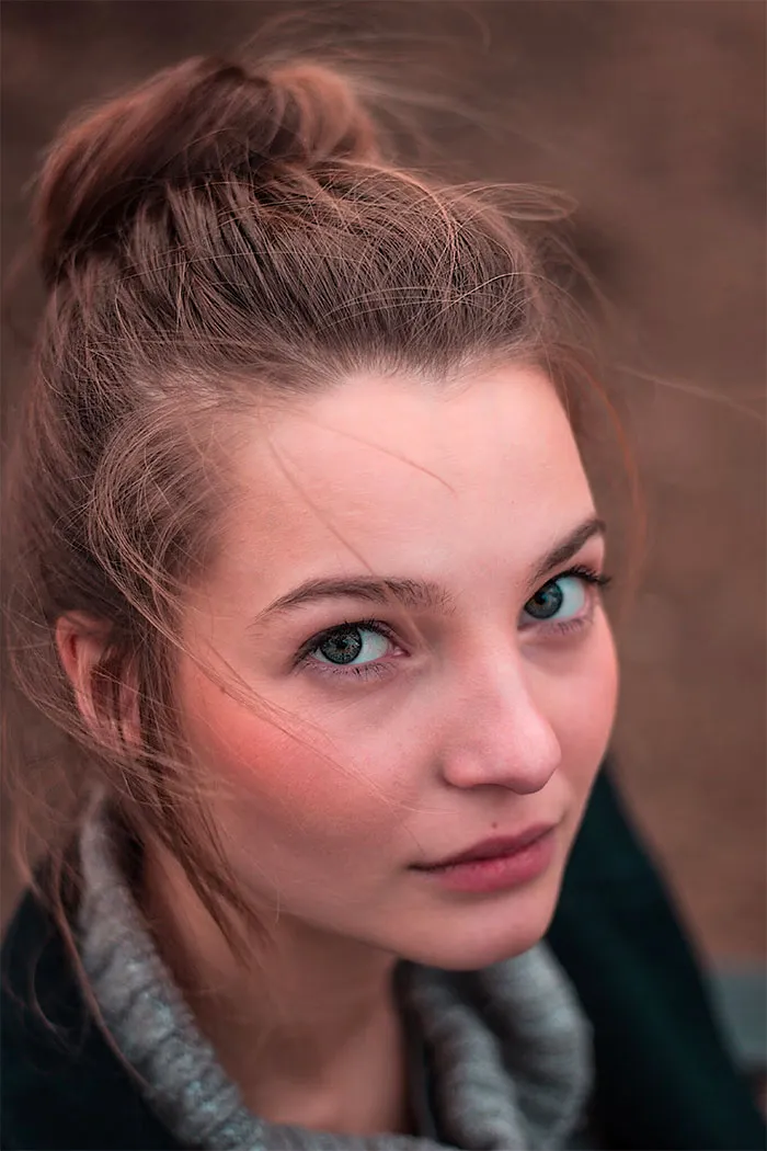Picture of close up woman looking