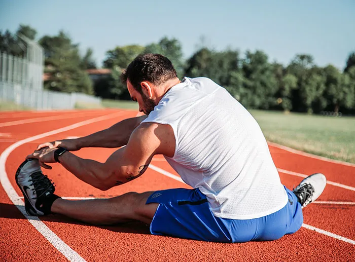 Picture of person stretching