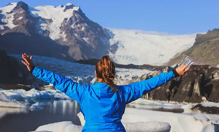 Picture of woman near mountains