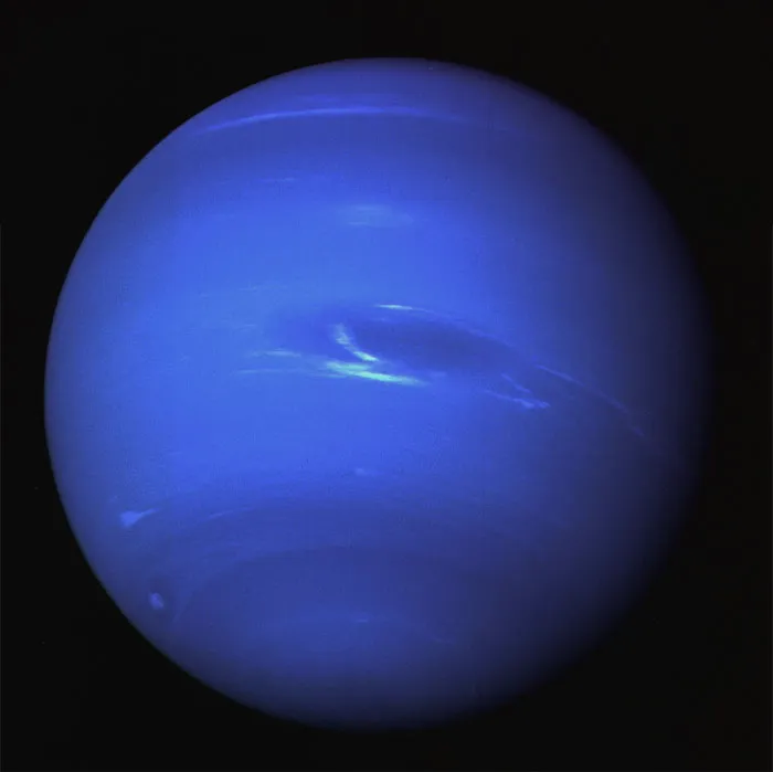 Picture of blue planet in space