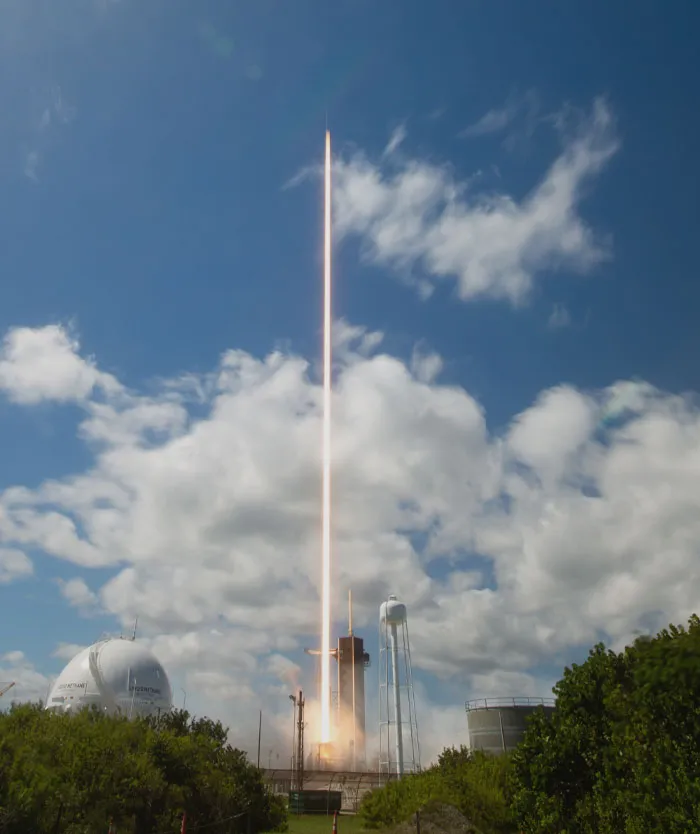 Picture of rocket launch in space