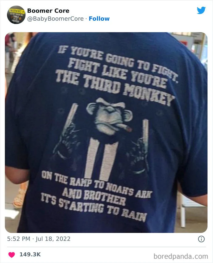 40 Cringy, Tasteless, And Cursed "Boomer Core" Items Of Clothing People Actually Wear In Public, As Shared On This Twitter Page