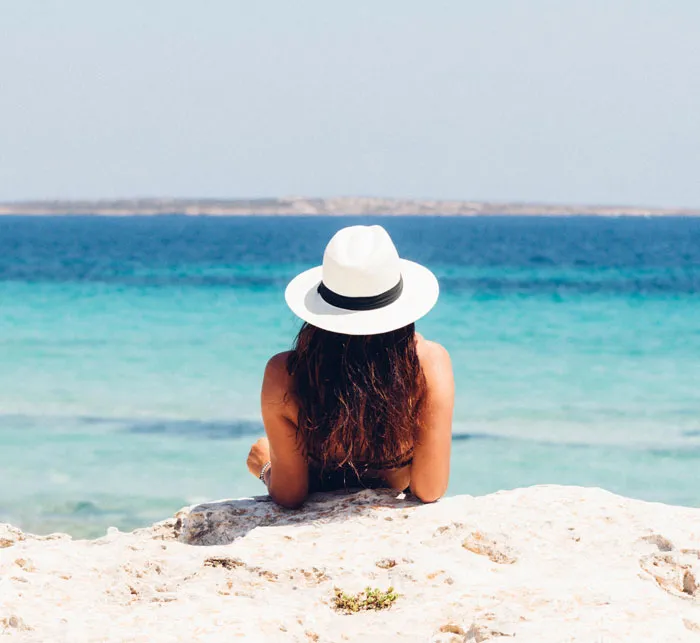 Relaxing On A Beach