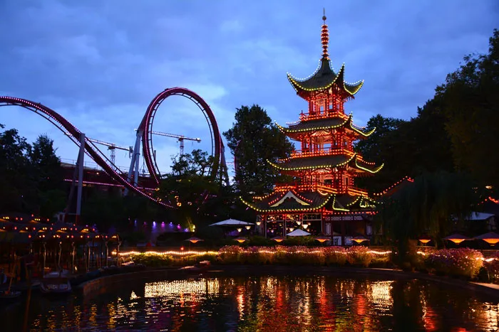 Tivoli Gardens  In Copenhagen, Denmark