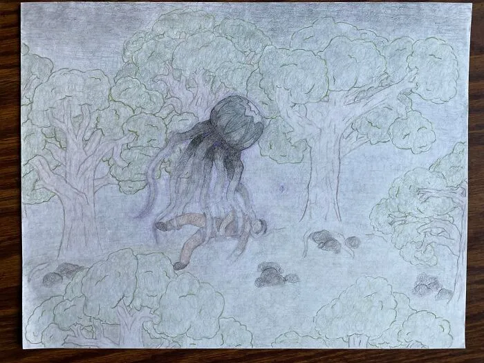 It's A Better Drawing On Paper Than In Picture, Since I'm Much Better At Painting/Drawing Than Photography, But Whatever. I'm A Leftie But Thanks To Public School I've Been Using My Right Hand For Lots Of Stuff Since Kindergarten, Hence The Results Below