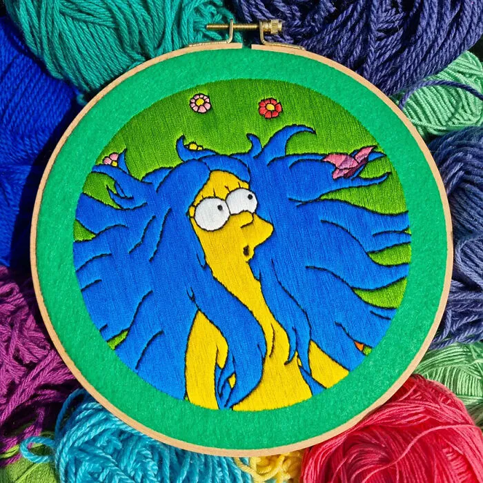 I Create Embroideries Of The Simpsons And It Takes Me 10-30 Hours Per Scene (35 New Pics)