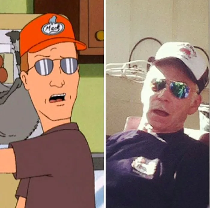 Dale Gribble From King Of The Hill and similar looking old man 
