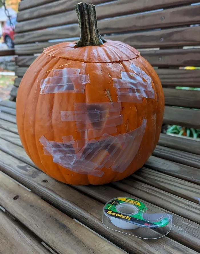 My 6 Year Old's Solution For Keeping Ants From Invading The Jack-O-Lantern
