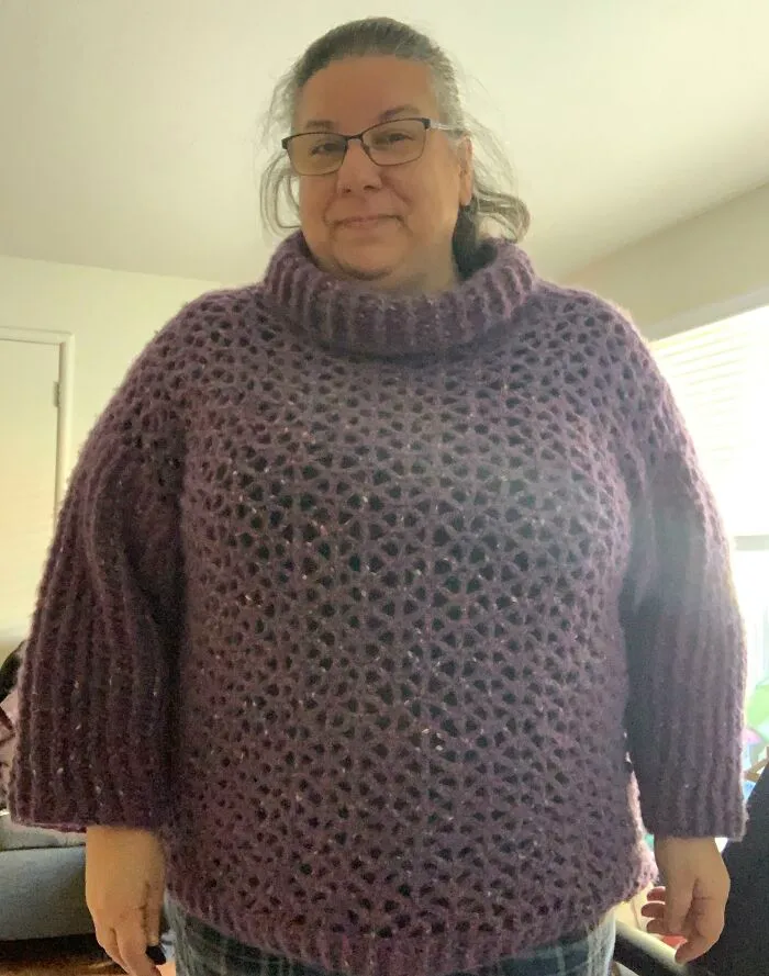 Recién terminado. Suéter de crochet