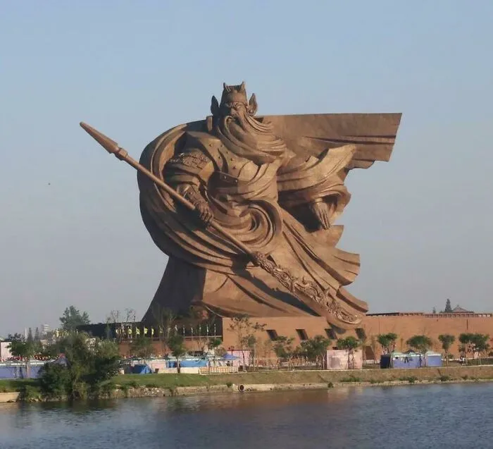 A Giant Statue Of Chinese Warrior Hero Guan Yu