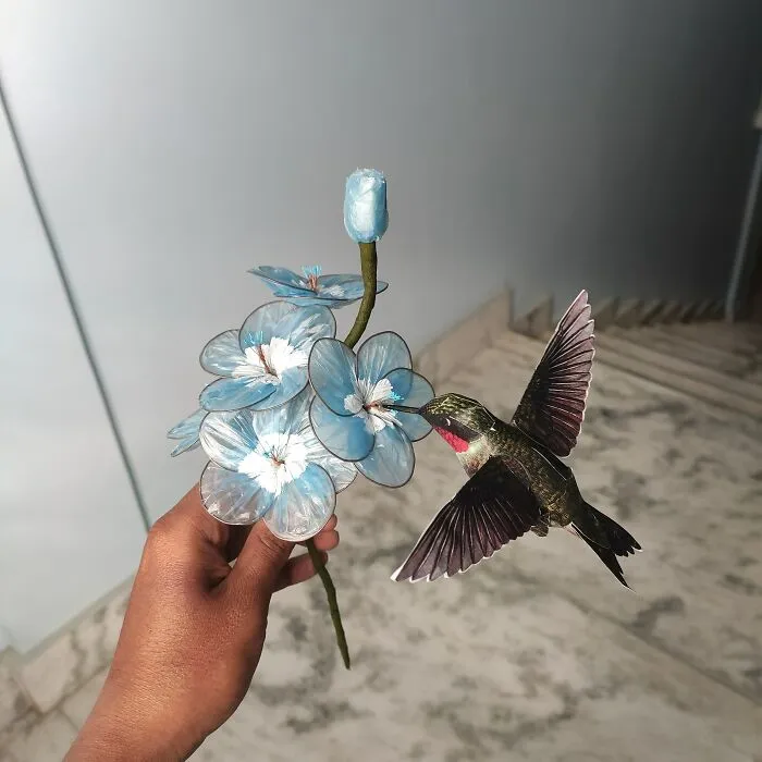 Hice esto con algunas bolsas de plástico y cables viejos