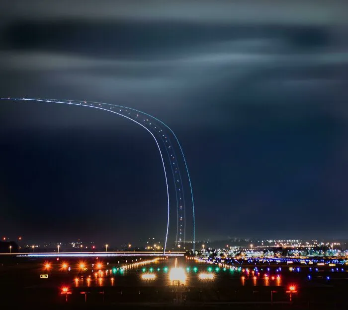 Tomé una foto de un avión partiendo