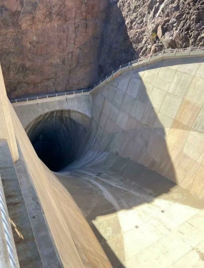 The Hoover Dam Spill Way.. 50 Feet Wide, 600 Feet Deep.. I Cant Stop Thinking About Falling In…