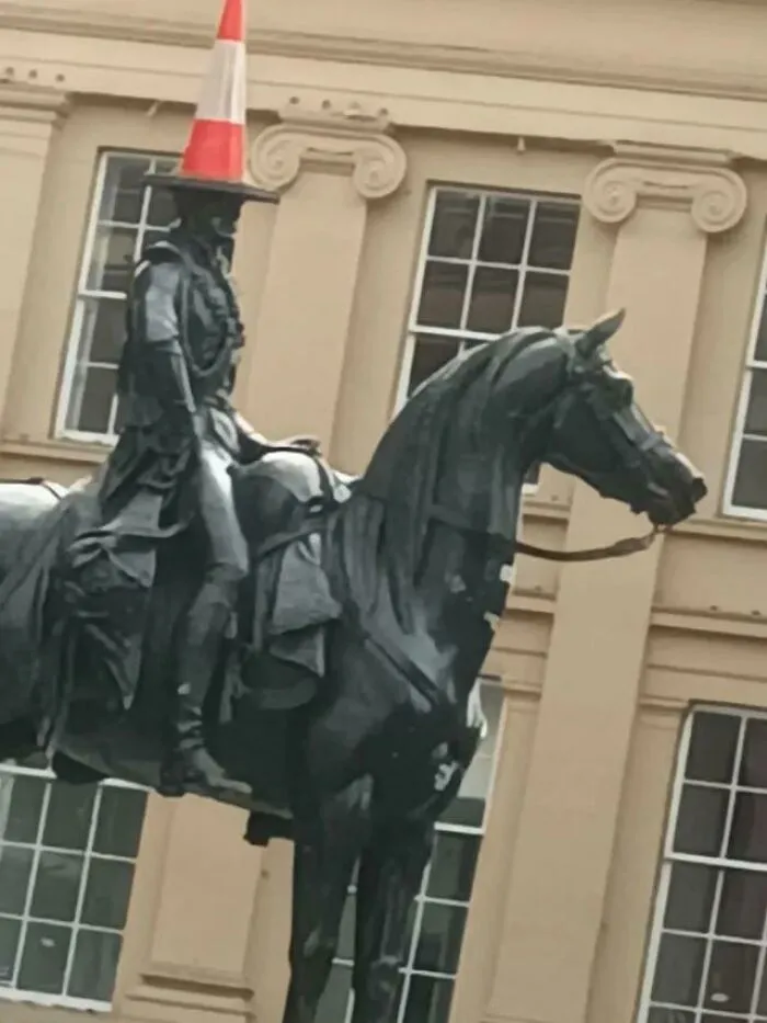 En el centro de la ciudad de Glasgow