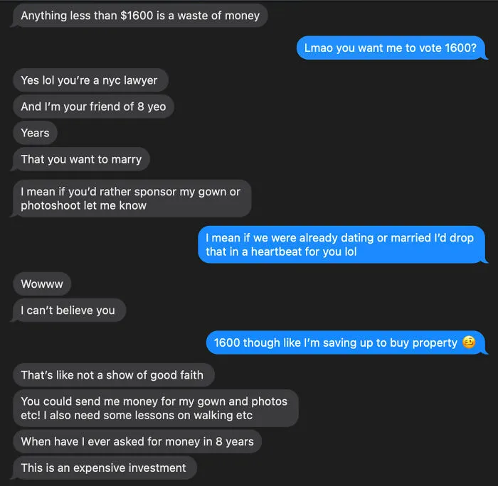 "Friend" Asks Me To Vote For Her In A Beauty Pageant, Where I Pay $1 For 1 Vote. Proceeds To Ask For 1600 Votes