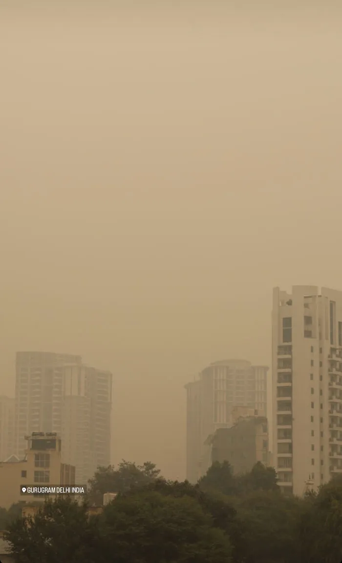 Gurugram, India. Aqi Over 400 Because Of Farm Fires