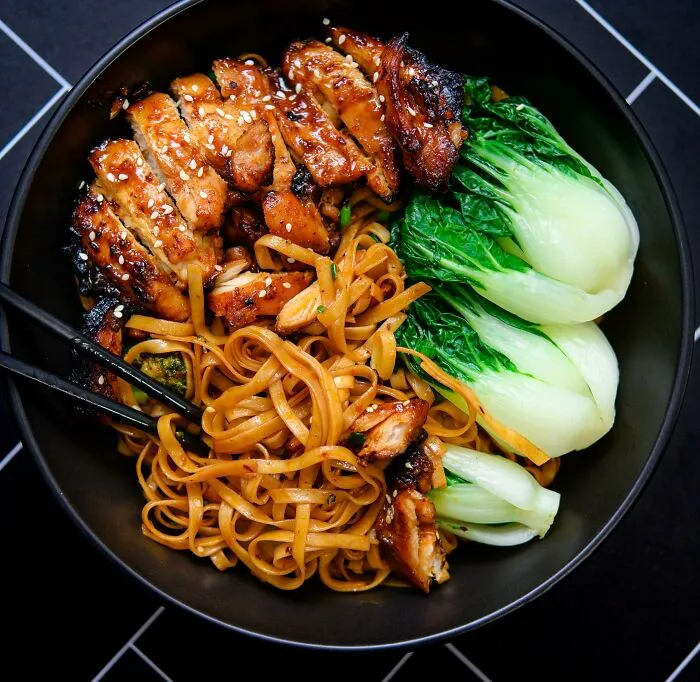 Homemade Asian BBQ Chicken Lo Mein