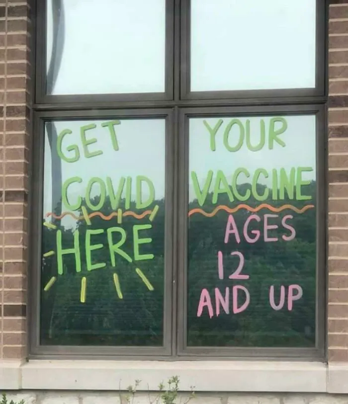 Get Covid Here, Your Vaccine Ages 12 And Up