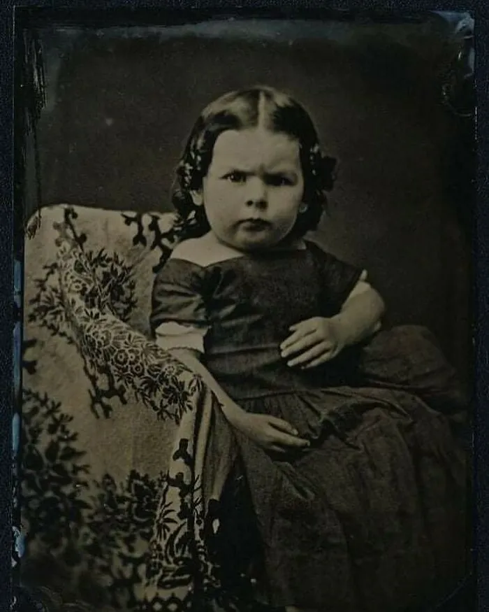Portrait Of A Young Grumpy Girl, 1850s