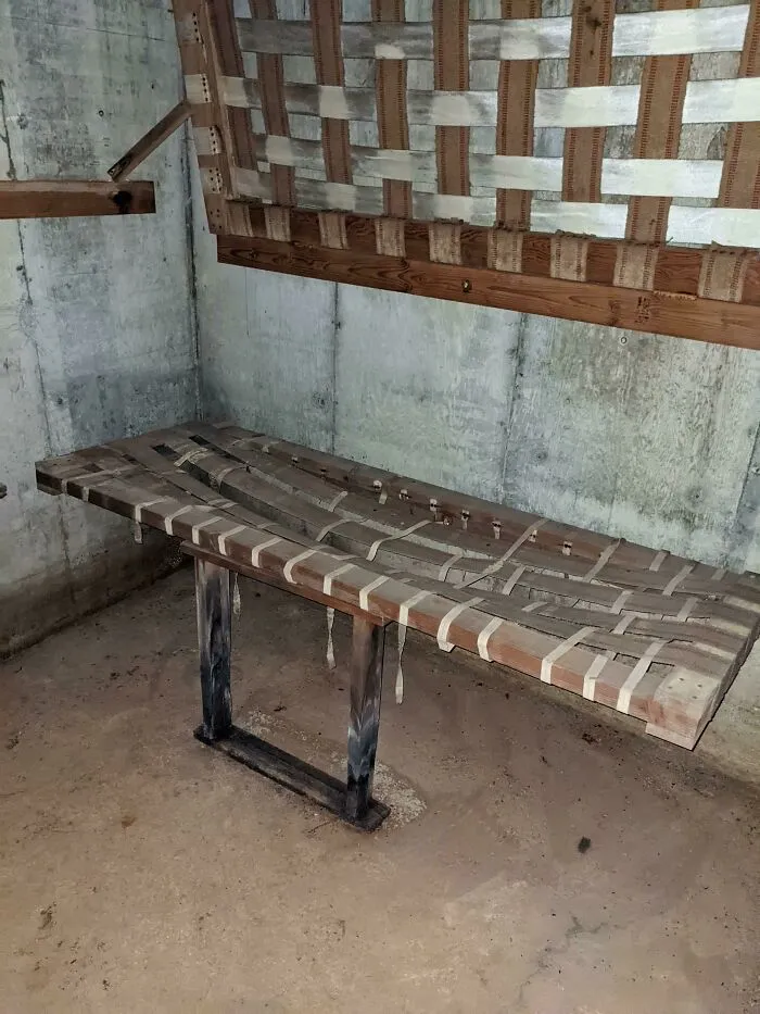 Bunk Beds (?) In A Crawlspace Of A Home From 1959