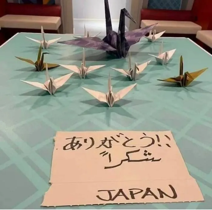The Japanese Team Even Left A 'Thank You' Note In Japanese And Arabic