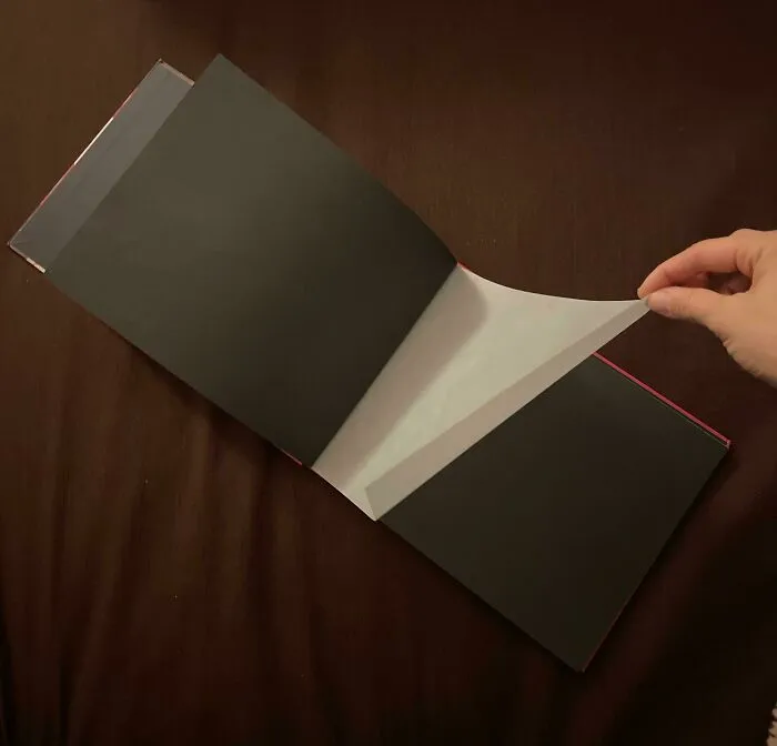 What Is This Thing Used For? A Book With Black Blank Pages Alternating With Thin Translucent Pages