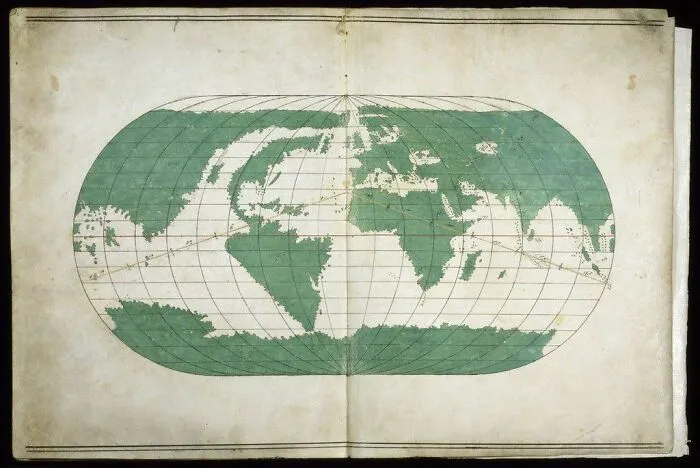 A World Map Drawn By Ottoman Sailor Ali Macar Reis In 1567 (Considered The Most Accurate In The Time Period)