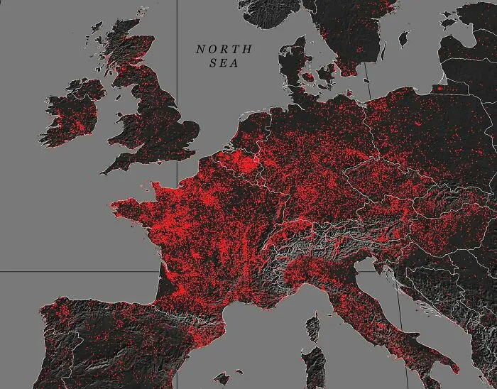 Concentration Of Castles In Europe