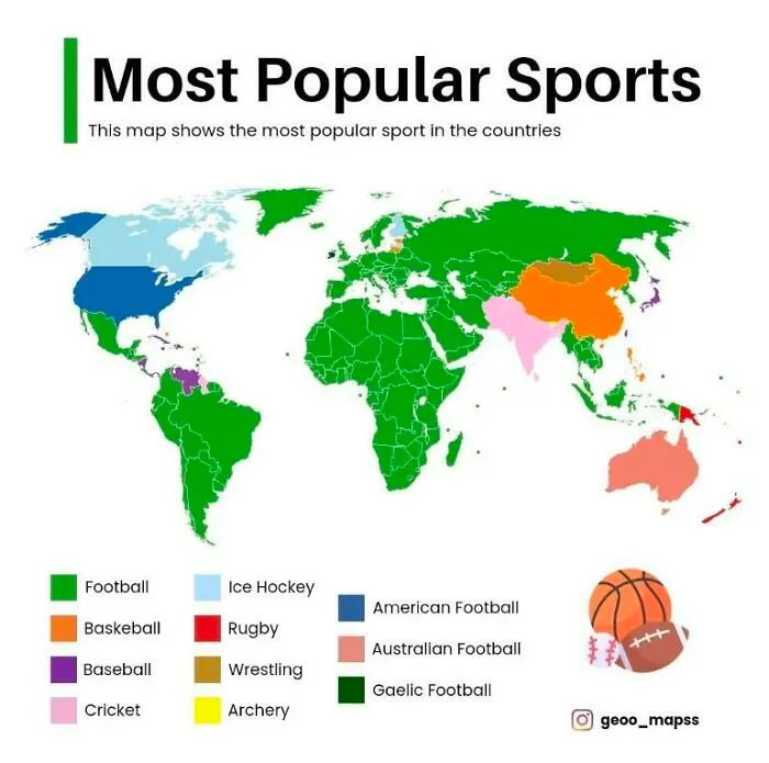 Most Popular Sport In Each Country