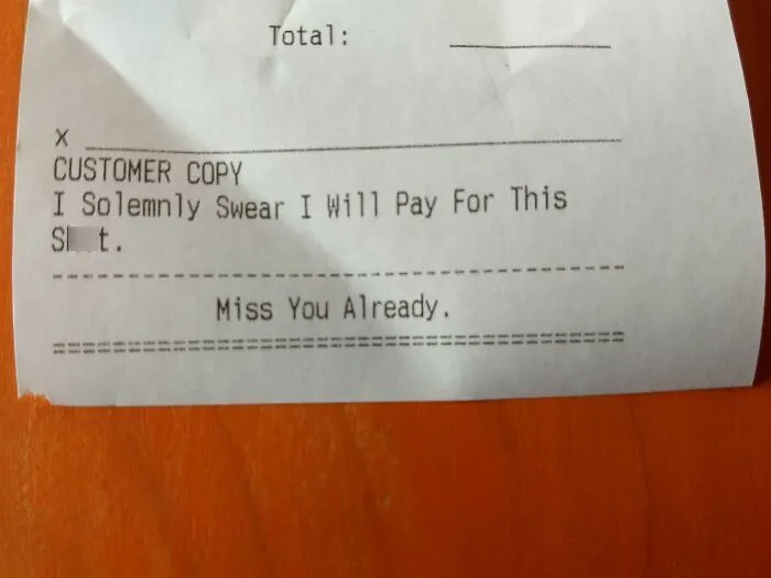 Got This On The Bottom Of A Receipt Today