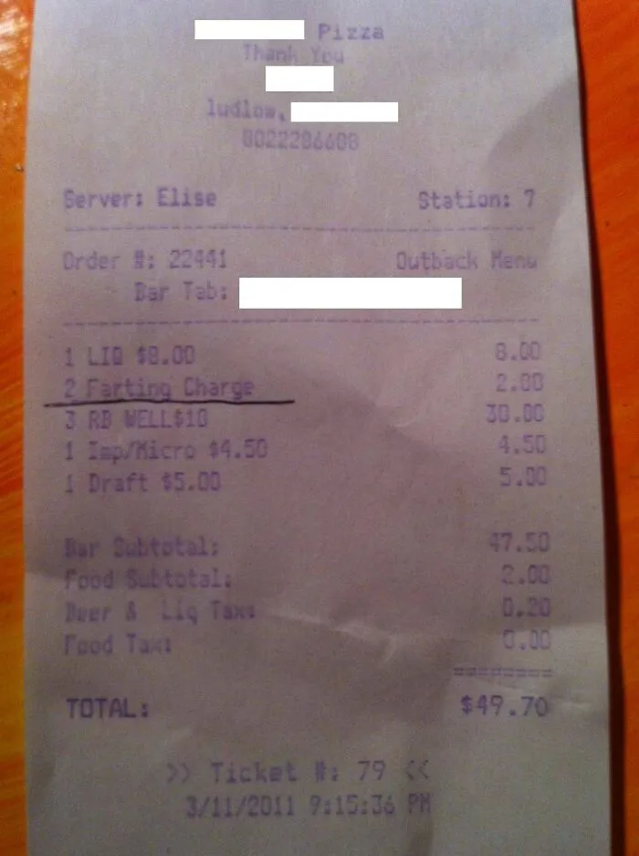 My Friend's Bar Bill