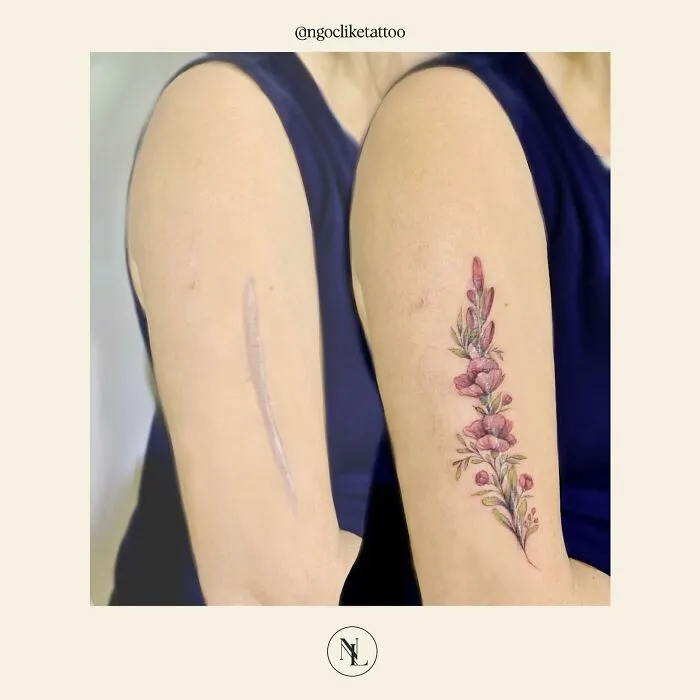40 Personas que querían tapar sus cicatrices, y esta tatuadora lo consiguió (nuevas fotos)