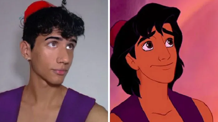 Aladdin and a similar looking man 