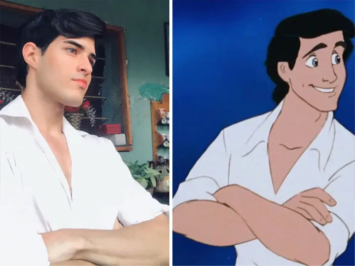 Prince Eric From The Little Mermaid and similar looking man 