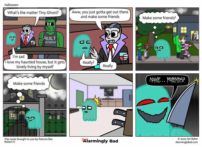 This Artist Is Creating 'Alarmingly Bad' Comics With Humorous And Unpredictable Twists At The End (35 Pcs)