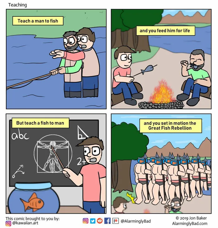 This Artist Is Creating 'Alarmingly Bad' Comics With Humorous And Unpredictable Twists At The End (35 Pcs)
