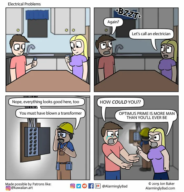 This Artist Is Creating 'Alarmingly Bad' Comics With Humorous And Unpredictable Twists At The End (35 Pcs)