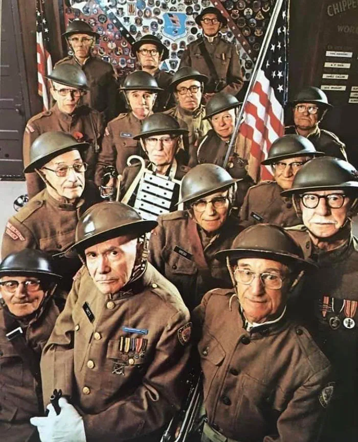 American World War I Veterans At A Reunion In 1978