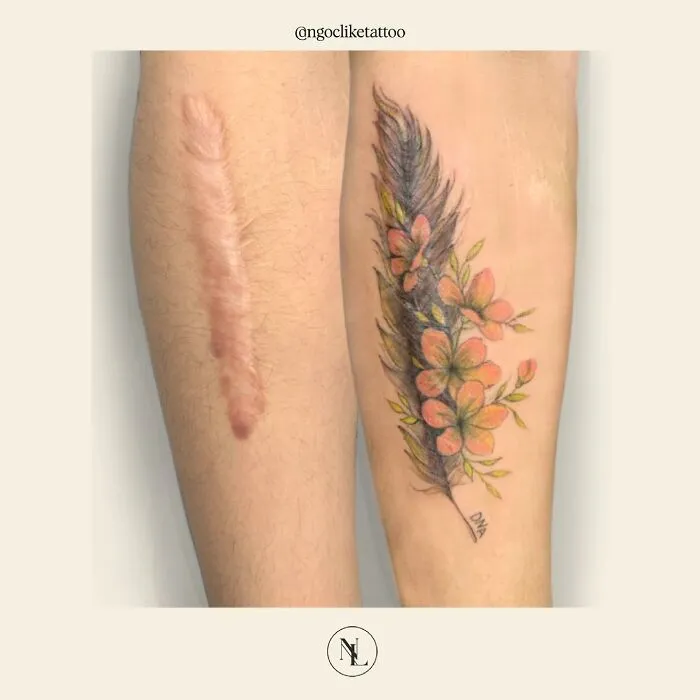 40 Personas que querían tapar sus cicatrices, y esta tatuadora lo consiguió (nuevas fotos)
